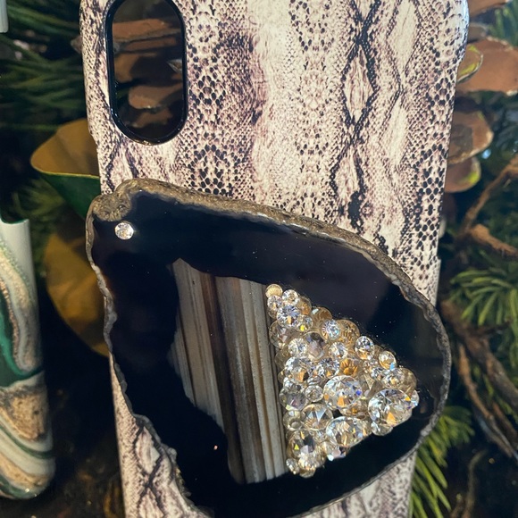 3 custom ideal of Sweden Apple Iphone cases w/ swarofski real stone popouts - Picture 7 of 7